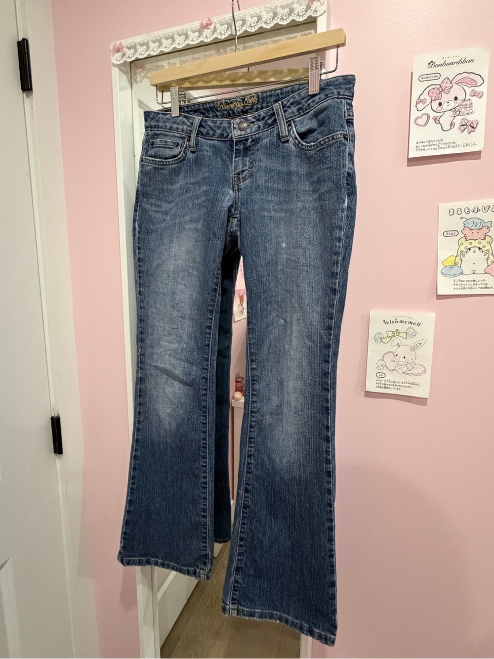 Vintage American Eagle Blue Women's Skinny Flare Jeans